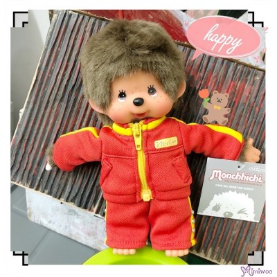 MC011  Monchhichi S Size Plush Sport Wear Fashion Boy Zipper Jacket & Pants 